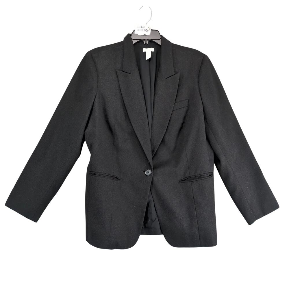 Chico's Black Blazer Size 2 Women's L/12 Career Classic Capsule Single Button
